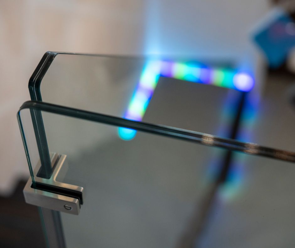 Floating Staircase | Coloured LED lighting | Celn